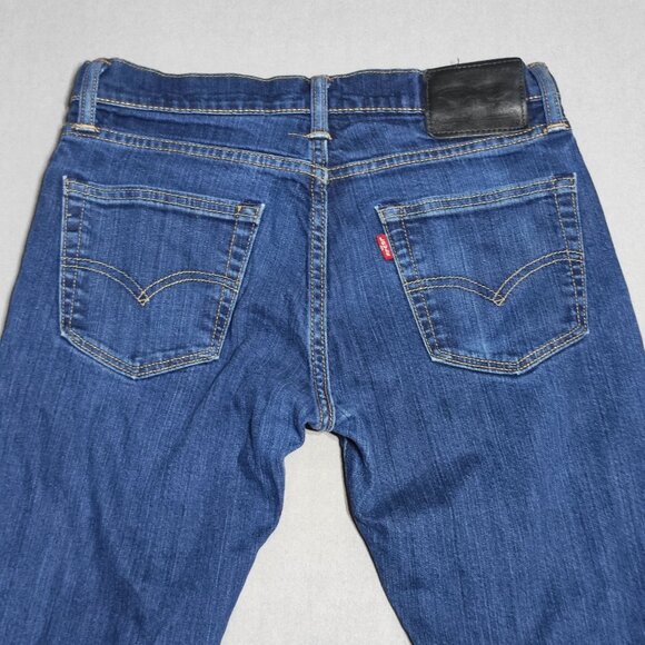 Levi's 504 jeans men's size W30 X L30 ink blue colour straight leg slim denim - Picture 4 of 14